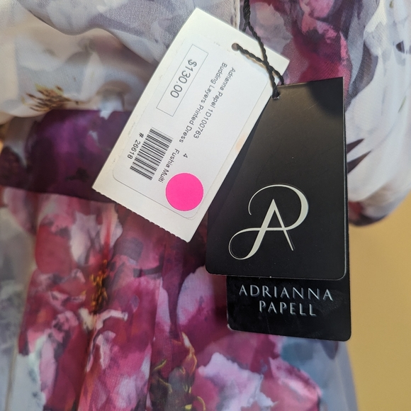 Adrianna Papell floral dress size 4 - Picture 4 of 5